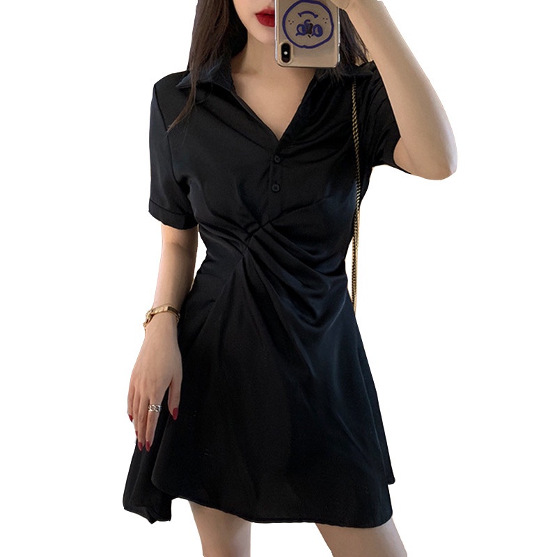 2021 new summer dress fairy small temperament little black dress spring and autumn can be sweet and salty skirt summer | BigBuy360 - bigbuy360.vn