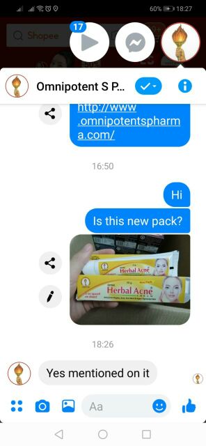 Kem giảm mụn Omni Herbal Acne Cream 30g | BigBuy360 - bigbuy360.vn