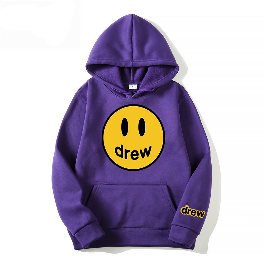 Áo hoodie IELGY dáng rộng in mặt cười cho cặp đôi