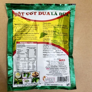 (Giá sỉ - 1 thùng - 60 gói) Bột cốt dừa lá dứa 50g