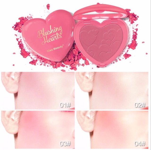 Phấn Má Tông Cam Thời Thượng Kiss Bèauty Sweet Heart Blusher