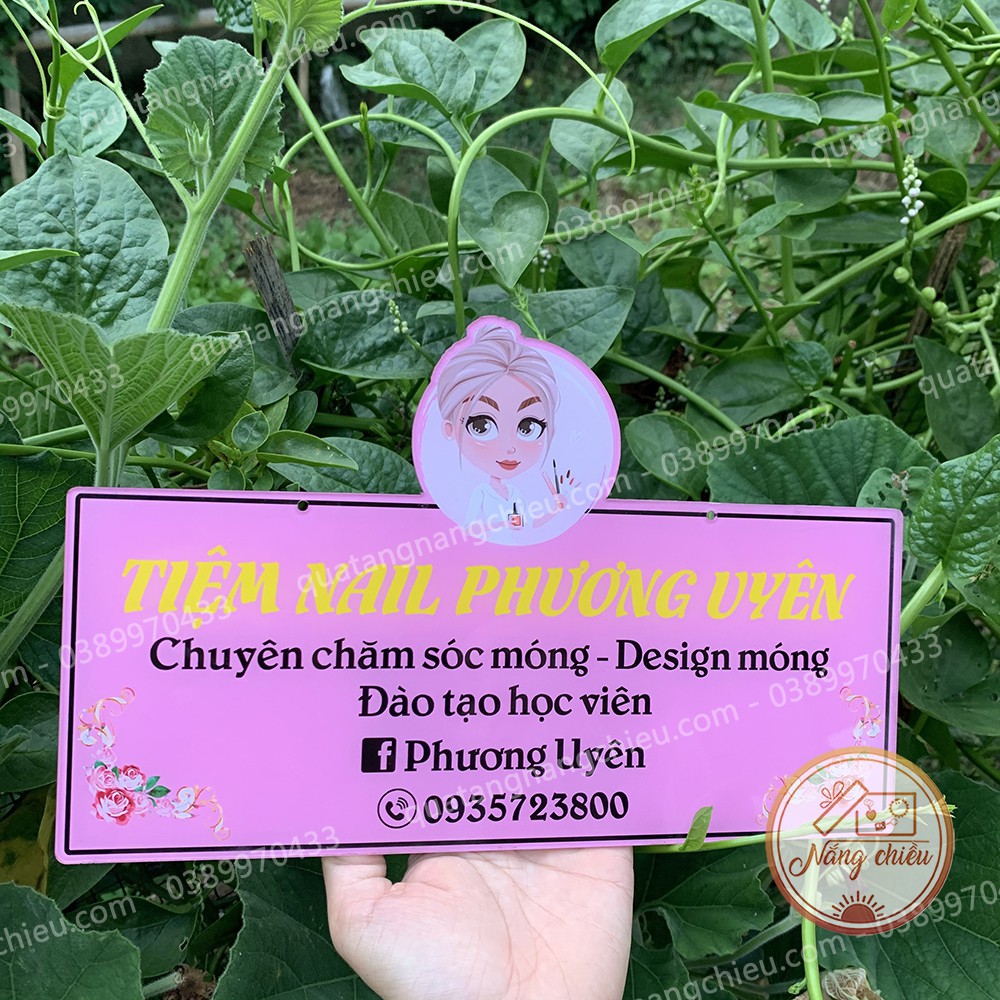 Bảng hiệu cho tiệm nail_ Bảng decor cửa hàng chăm sóc sắc đẹp_ Free thiết kế theo mẫu có sẵn