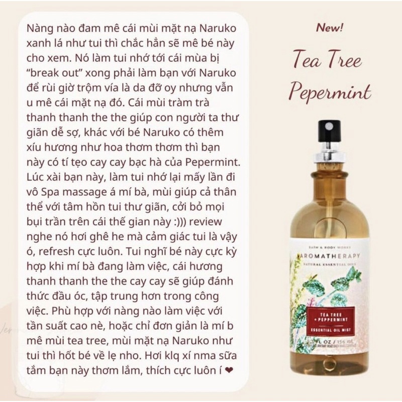 Xịt thơm thư giãn Bath & Body Works Aromatherapy - 156ml