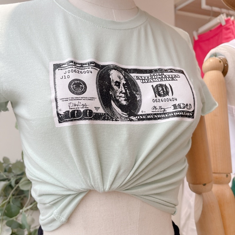 Áo thun mỹ in hình Dollar MIEU - JA08