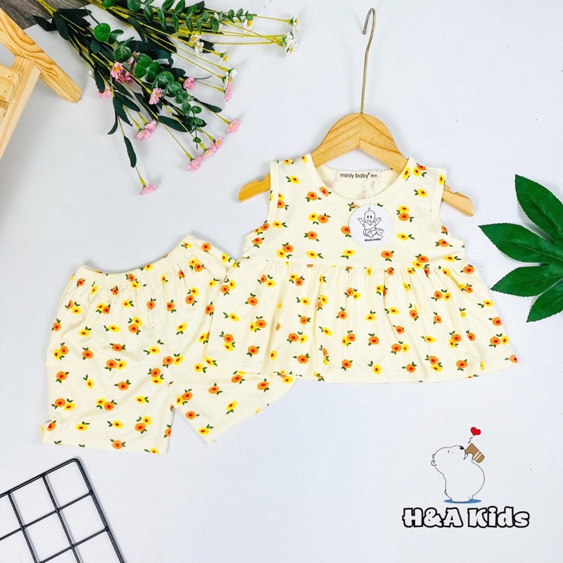 🌺Mẫu ba lỗ babydoll cho bé gái 7-28kg .Hàng Minly Baby .