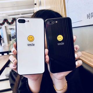 Ốp iphone lưng kính mặt cười dành cho iphone 6 7 8 xs xr 11 pro max 12 13promax - k167