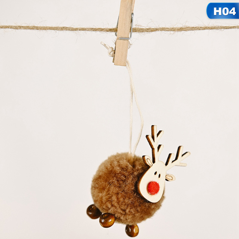 Tmdbyx Phụ Kiện Trang Trí Giáng Sinh Hình Chú Tuần Lộc Bằng Gỗ