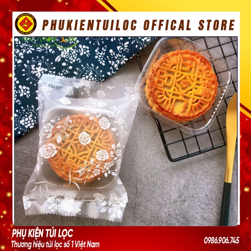 Set 100 Túi đựng bánh cookie/ bánh quy/ trà hoa nhiều kích thước- Phukientuiloc.com