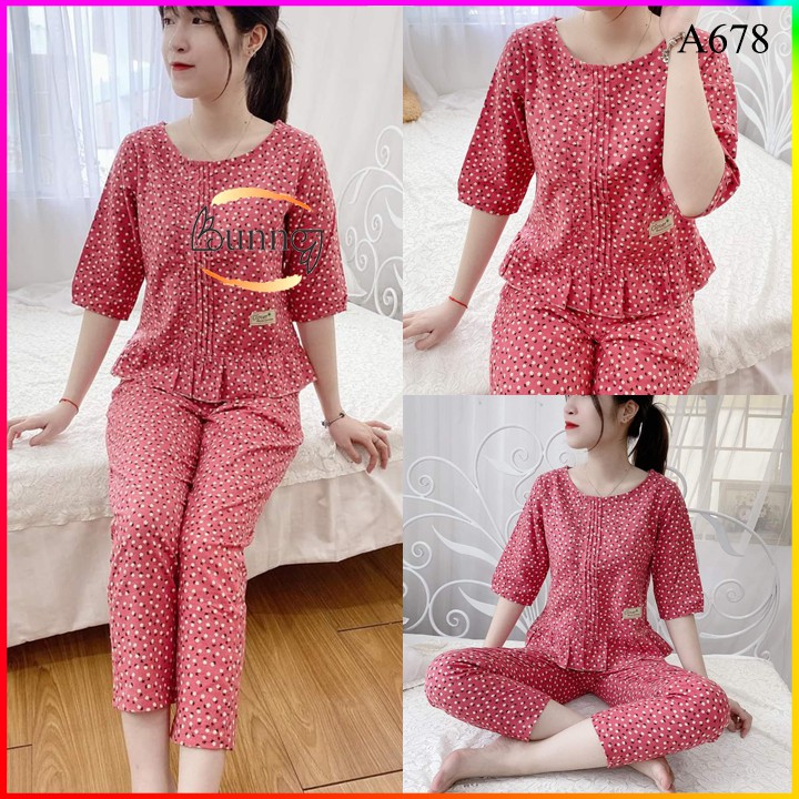 [Bunny] Đồ bộ mặc nhà mẫu thu đông mới xinh, vải mềm mịn, dầy dặn chọn màu