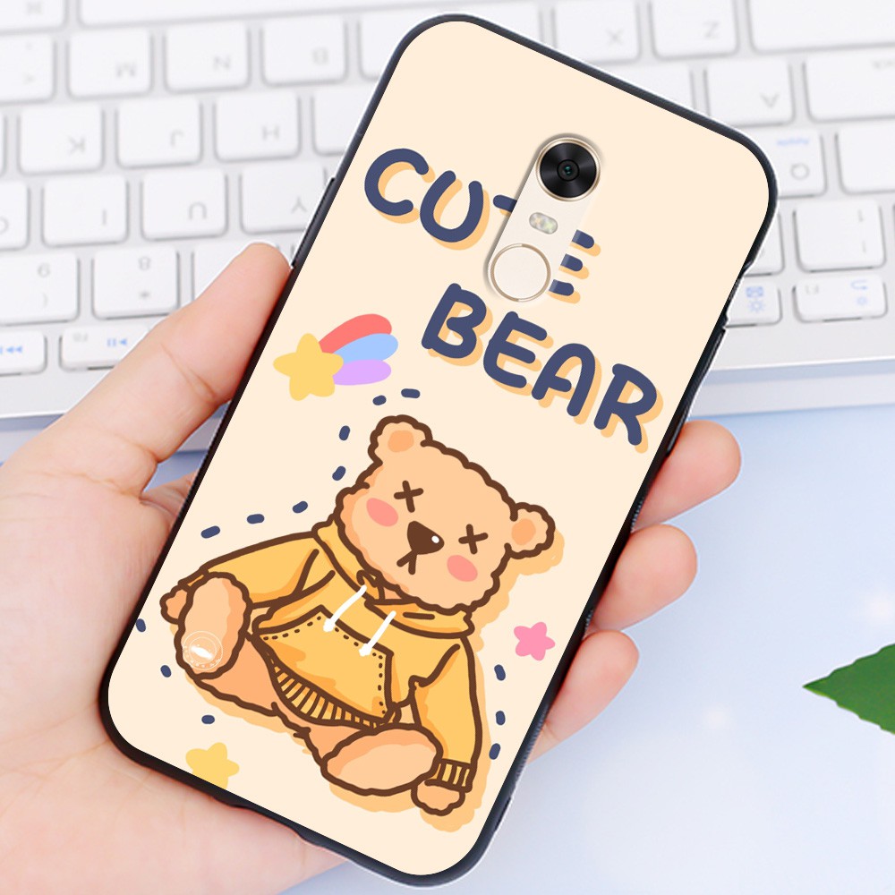 Ốp Xiaomi 🌻 Ốp lưng Xiaomi Redmi Note 4x Redmi 5 Plus Cute Bear nhựa cao cấp viền silicon - Banana Store