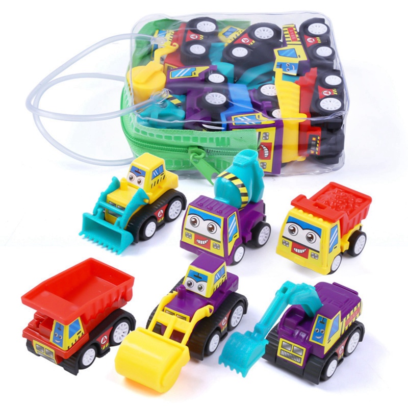 Set 6 Mô Hình Xe Tải Đồ Chơi Mini Cho Bé