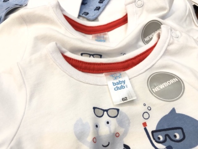 Set 3 Chi Tiết BABY CLUB Bé Trai Dư Xịn Size 56-80cm