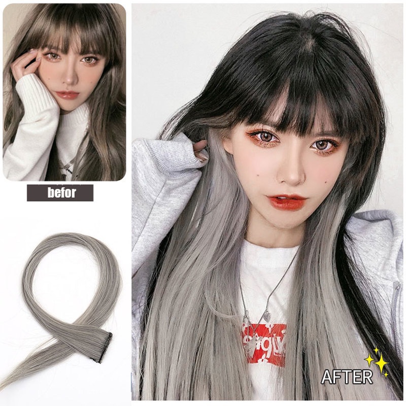 Tóc Giả Dài Thẳng Không Đường May Màu Sắc Thời Trang Cho Nữ