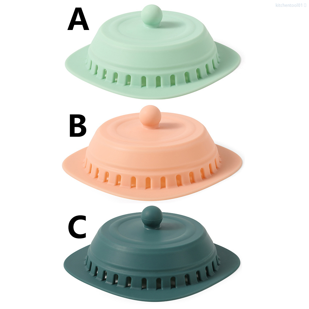 Dụng cụ chặn tóc bằng silicon 2 trong 1 cho nhà tắm bồn rửa chén màu xanh lá cây chất liệu nhân tạo | BigBuy360 - bigbuy360.vn