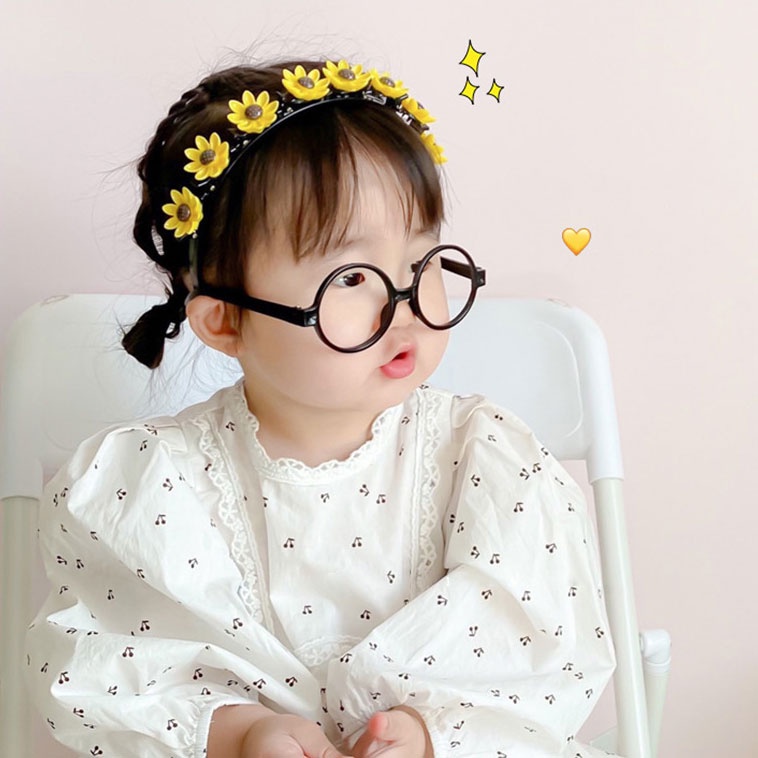 Bờm Kẹp Tóc Hàn Quốc Cho Bé Gái Có Đính Hoa Quả Siêu Cute