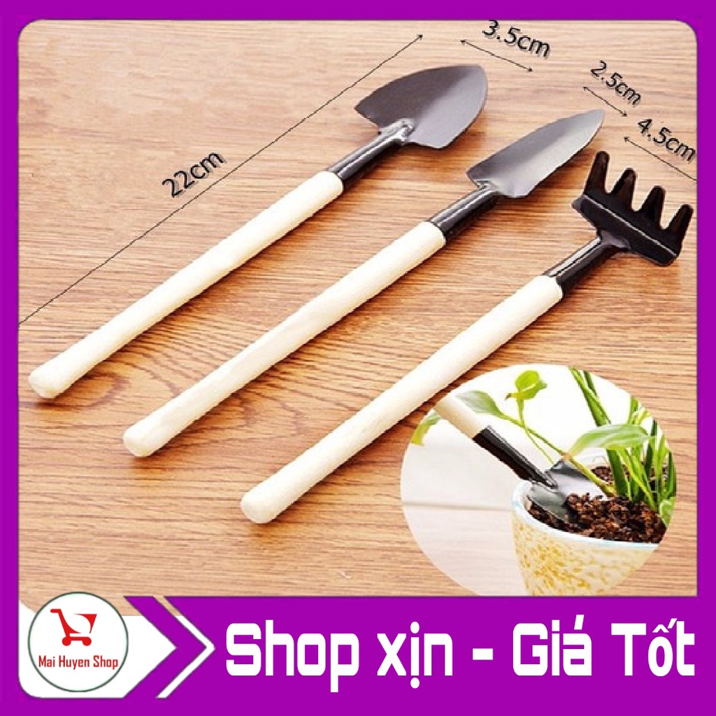 Bộ cuốc xẻng làm vườn 3in1