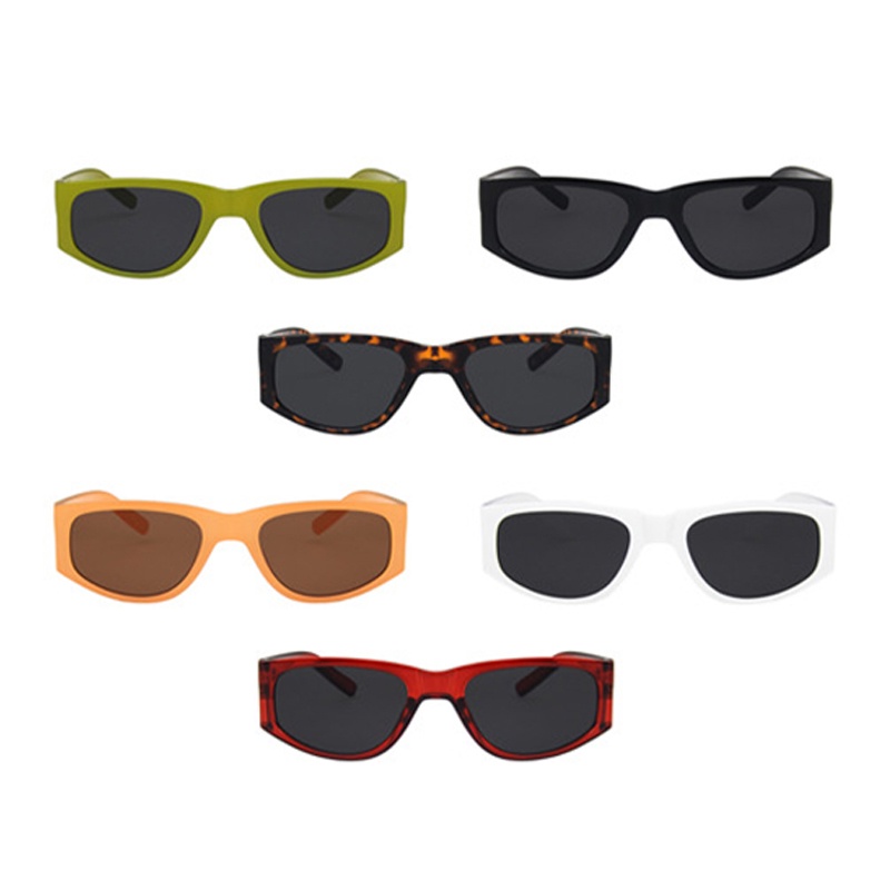 Kính Mát Mắt Mèo Gọng Vuông Màu Xanh Lá Phong Cách Retro Thời Trang