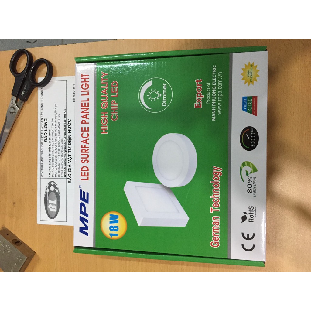 Đèn LED ốp trần nổi 18W MPE