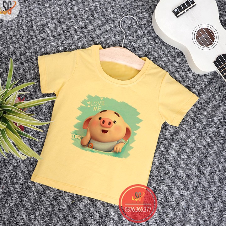 Áo thun cho bé dễ thương - Thun Cotton  - có 3 màu TE08