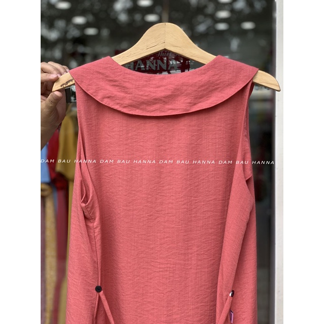 [SIZE 40-80KG] Đầm bầu sát nách mặc nhà mặc đi chơi vải đũi cao cấp thoáng mát ít nhăn có túi bên sườn dáng A mặc gọn