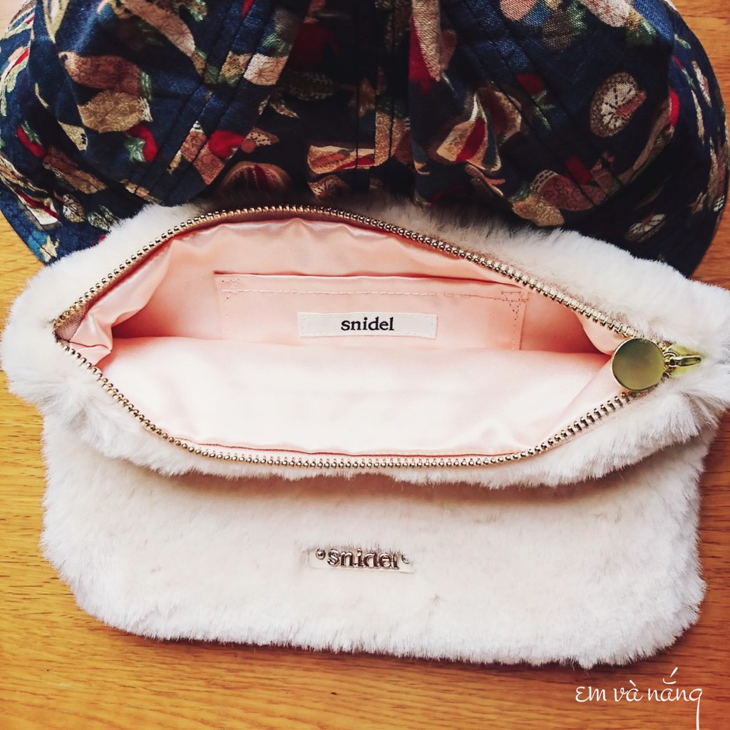Clutch vintage Nhật hồng phấn hiệu Snidel mới 90% - Em và nắng