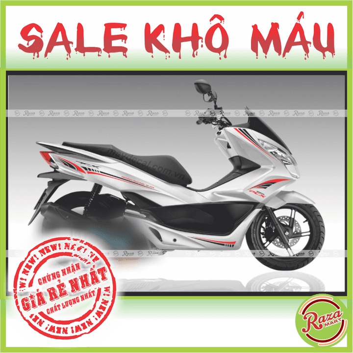 | SALE KHÔ MÁU | Tem trùm xe PCX - Decal PVC 5 Lớp Cao Cấp - Chống Thấm, Chống Phai Màu - Mã số: PCX 7