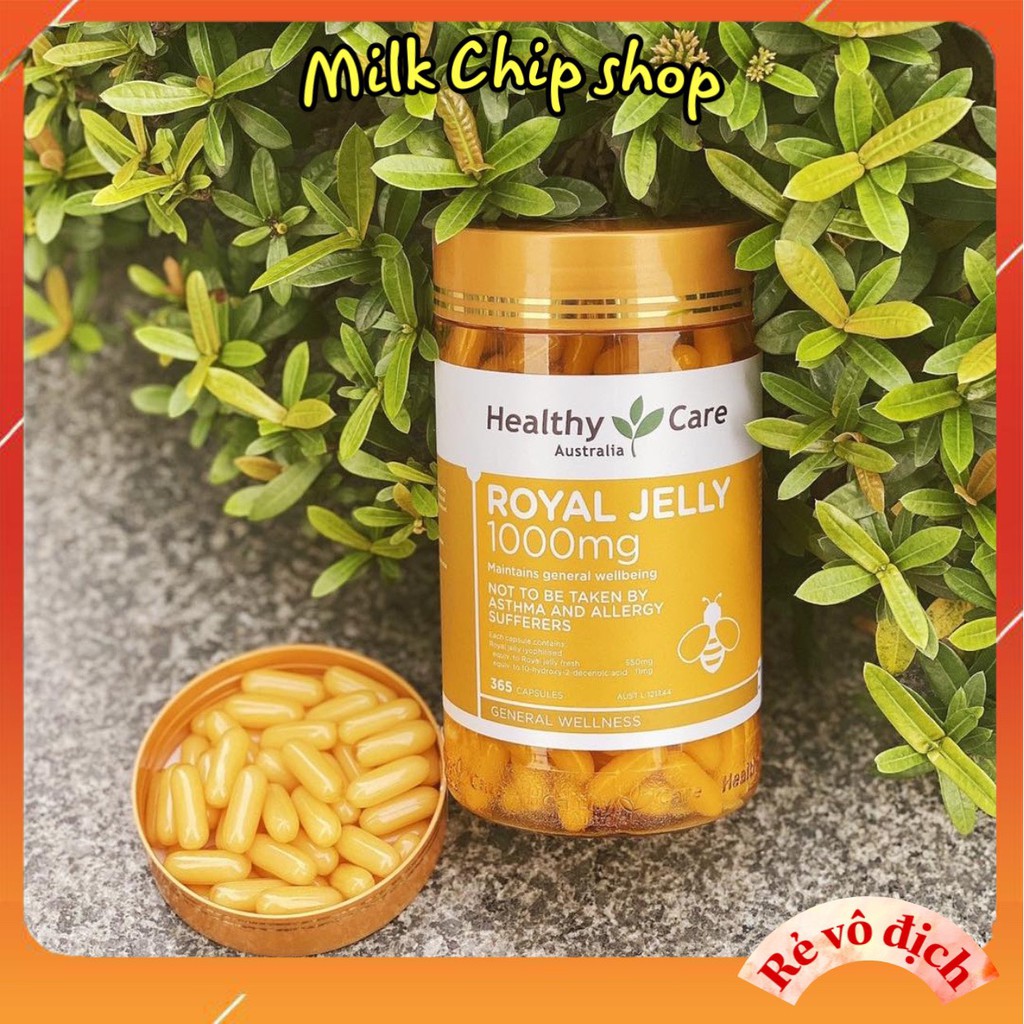 Sữa ong chúa Healthy Care Royal Jelly 1000mg của Úc, hộp 365 viên TP11