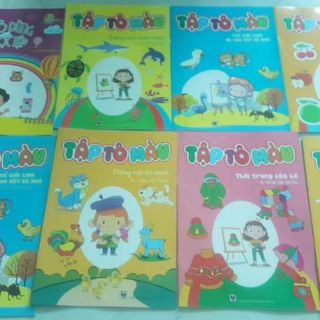 Sét 10q vở tô mà dành cho các từ bé từ 2_6 tuổi tha hồ sáng tạo với các màu sắc của mình.