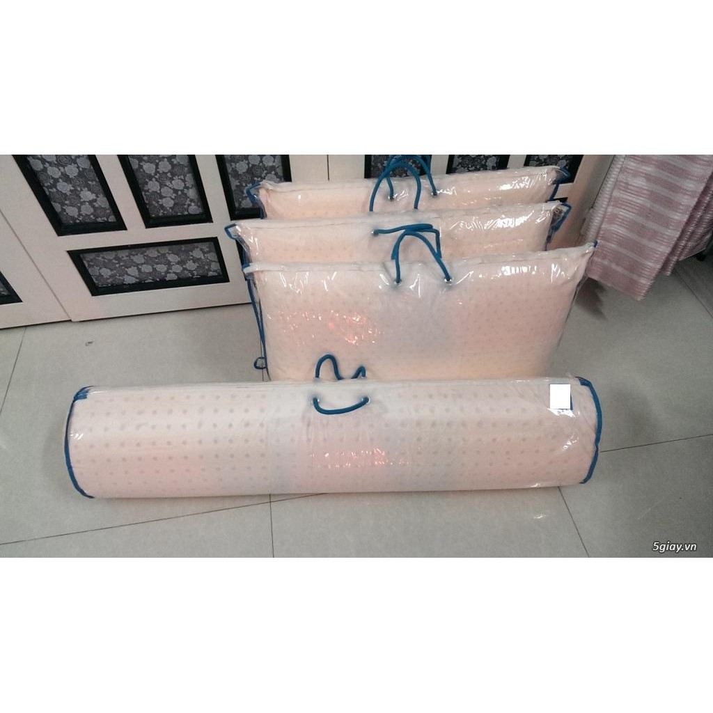 Gối ôm cao su Bolster Liên Á + áo gối  (nhiều kích thước) - 100% CHÍNH HÃNG