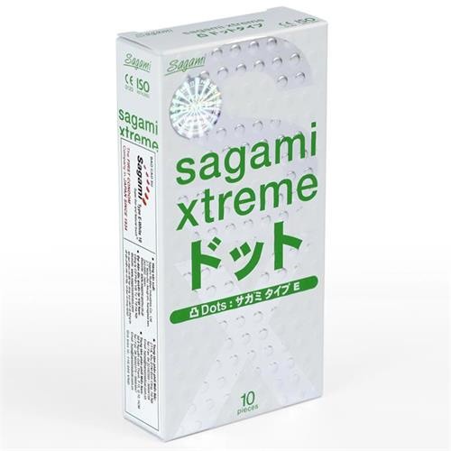 Bao Cao Su Siêu Mỏng Sagami Xtreme Dots Type Có Gân Gai Li Ti 10 BCS