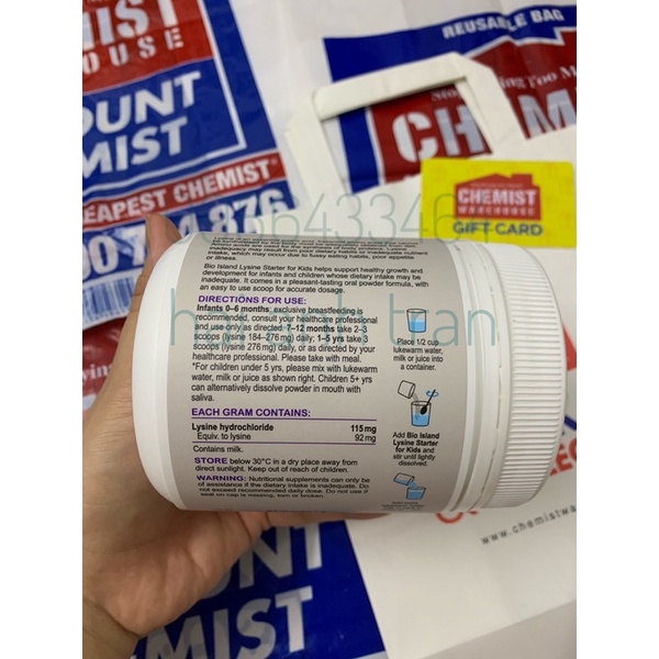 Bột/Viên Lysine Úc hỗ trợ tăng chiều cao, ăn ngon cho bé