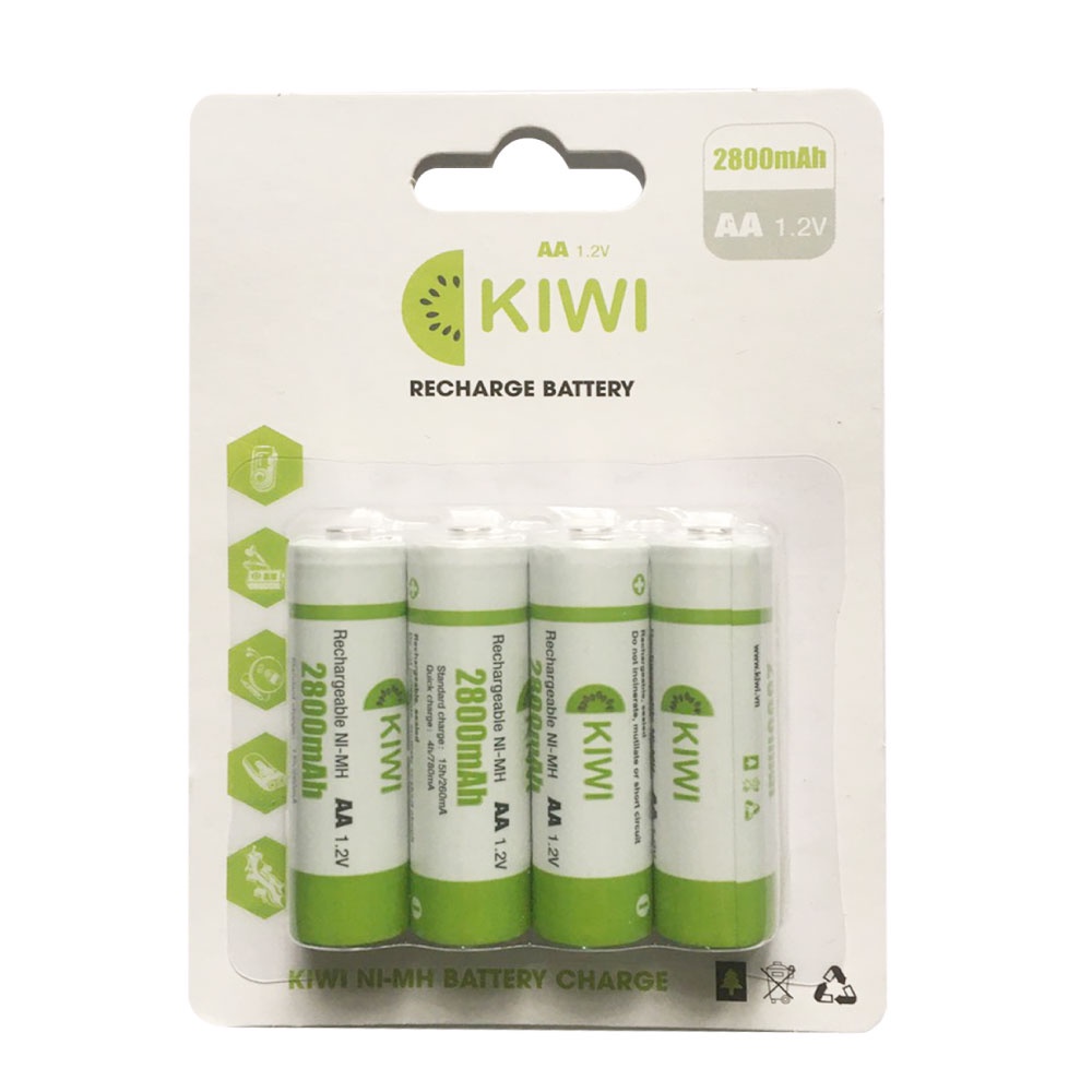 COMBO PIN + SẠC kiwi 2800mAh - hàng chính hãng - phù hợp với micro không dây , các thiết bị điện tử khác