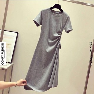 Đầm rút eo vải thun co giãn