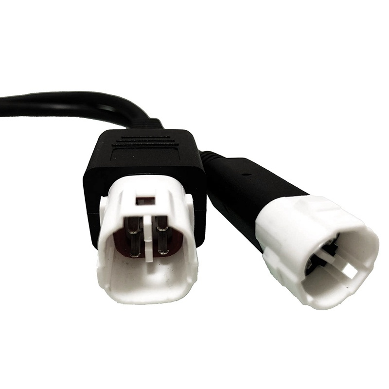 Đối với cáp máy quét xe máy 3Pin + 4Pin 2 trong 1 đến OBD2 Hoạt động cùng với máy quét OBD