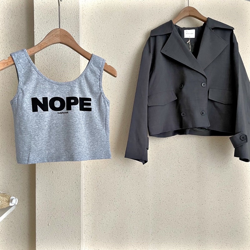 Áo tanktop croptop comic