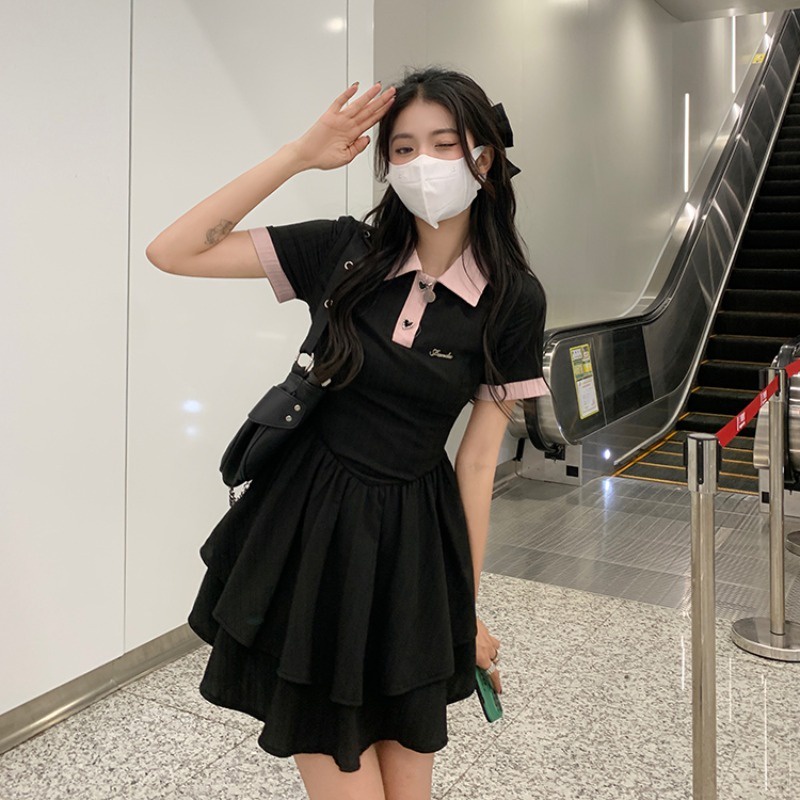 Đầm mini ZHELIHANGFEI tay ngắn thời trang chất lượng cao