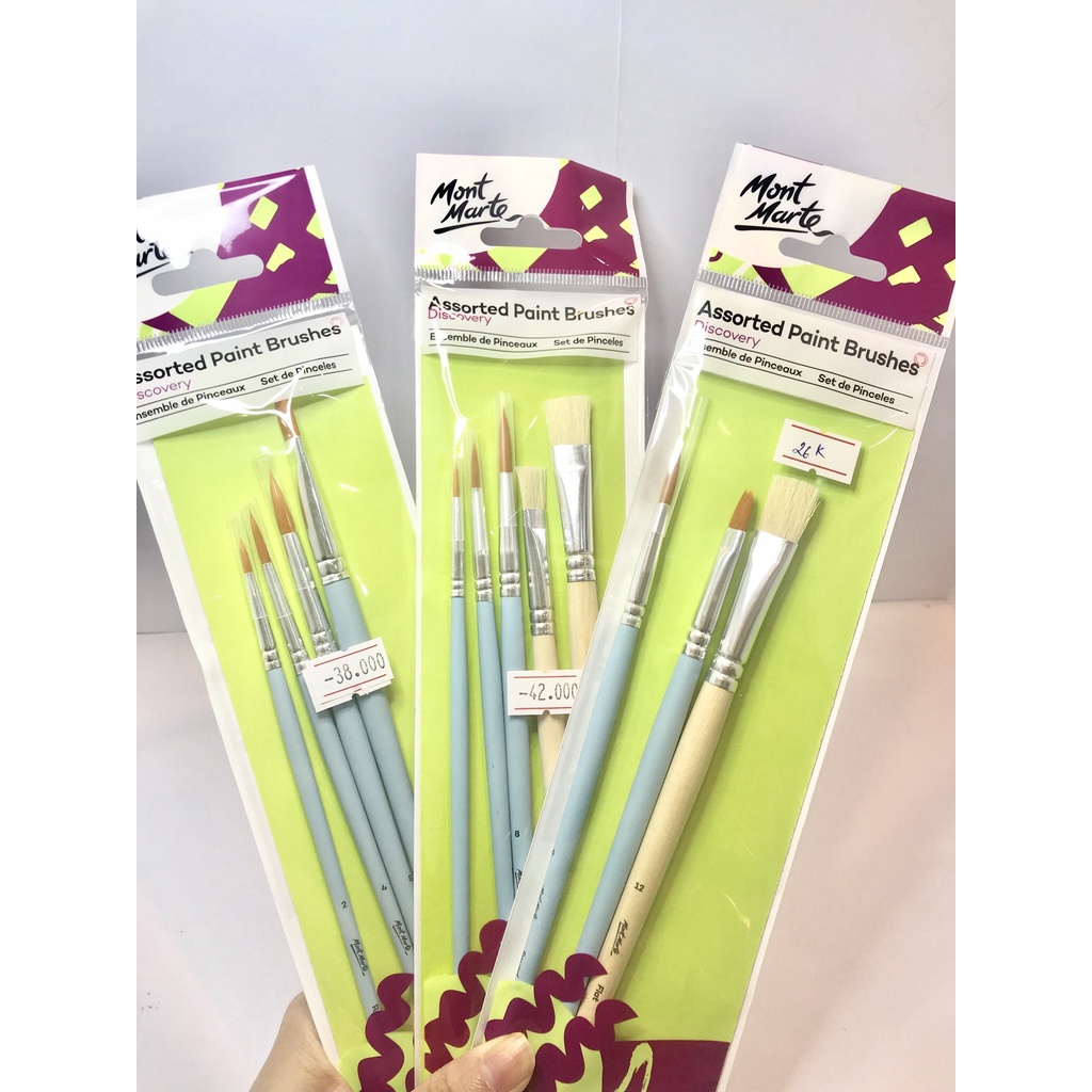 [Mã LIFEBOOK2 giảm 10% đơn 0Đ] [SUMMER] Bộ cọ MONT MARTE ASSORTED PAINT BRUSHES