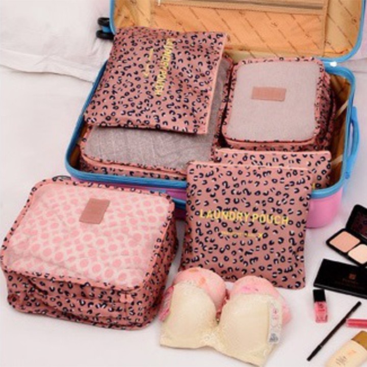 Set túi du lịch 6 túi Floral Clothes Pouch HỌA TIẾT