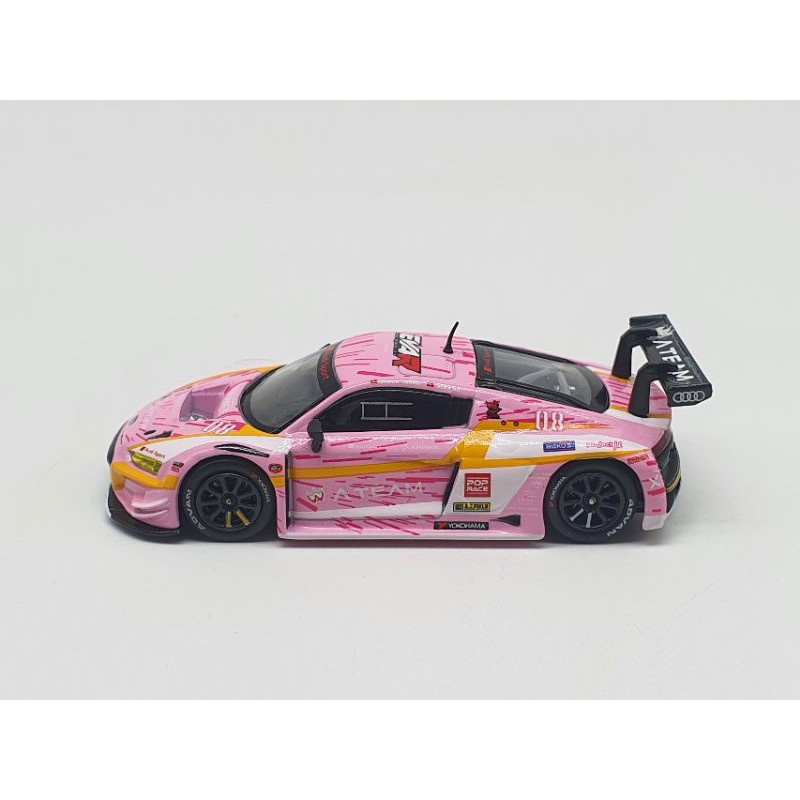 Xe Mô Hình Audi R8 LMS Production Model Custom Type-08 X Works R8 1:64 Pop Race ( Hồng )