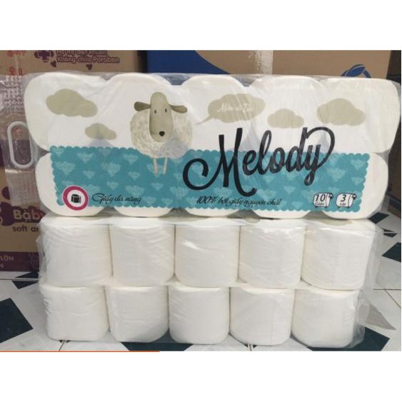 GIẤY VỆ SINH SIÊU DAI MELODY KHÔNG LÕI
