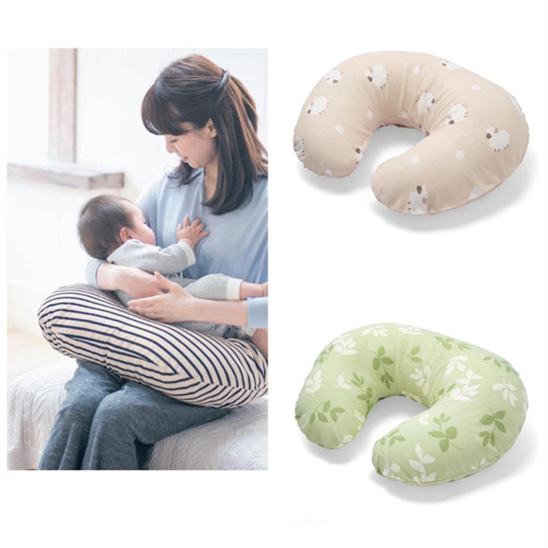 Gối Cotton Hình Chữ U Đa Năng Hỗ Trợ Mẹ Chăm Sóc Bé