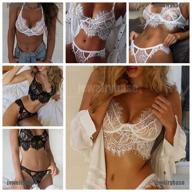 Set 4 Áo Lót Nâng Ngực Phối Ren Màu Trắng / Đen Gợi Cảm