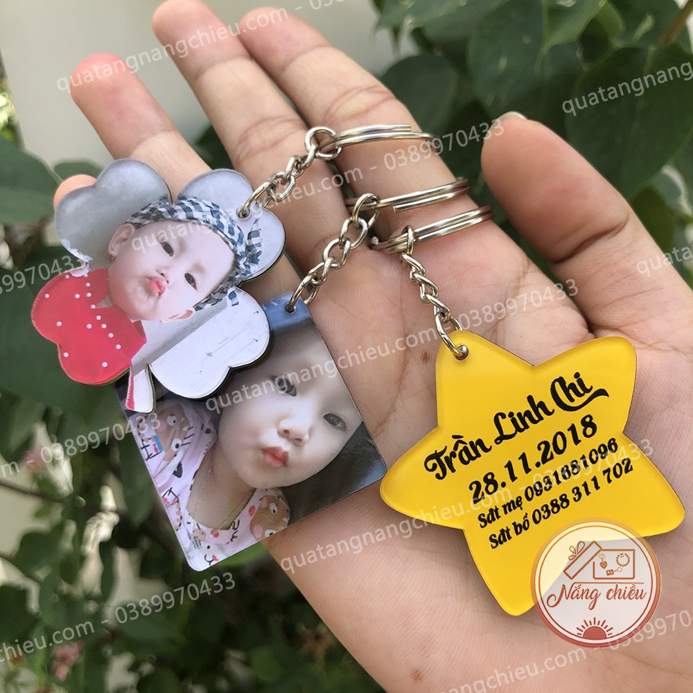 Móc khóa in ảnh cá nhân theo yêu cầu_ móc in ảnh , in logo thương hiệu giá rẻ