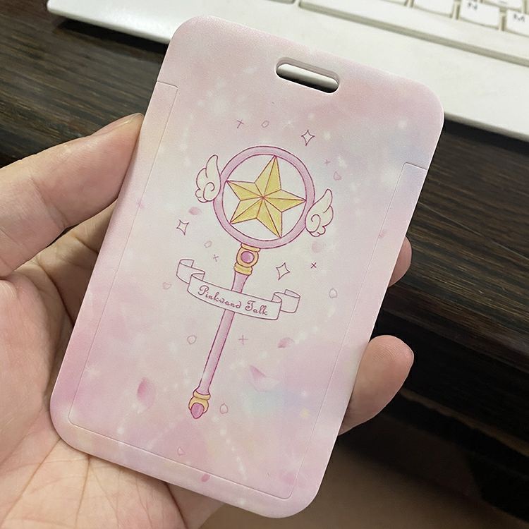 Dây Đeo Thẻ Họa Tiết Hoạt Hình Sakura Dễ Thương Tiện Dụng Cho Học Sinh/Văn Phòng