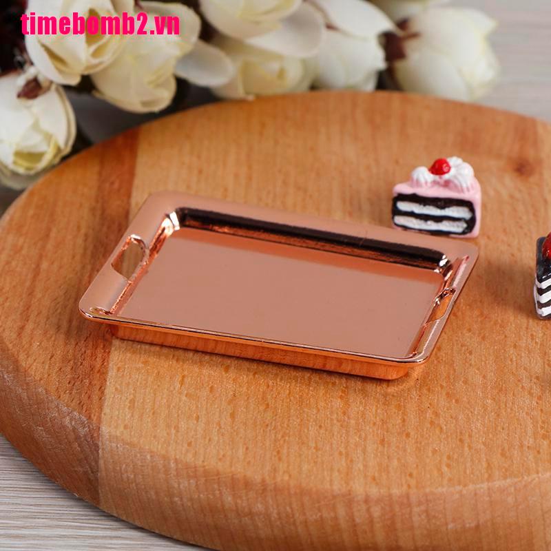 Khay Kim Loại Mini 42mm X 60mm Tỉ Lệ 1: 12 Dành Cho Búp Bê
