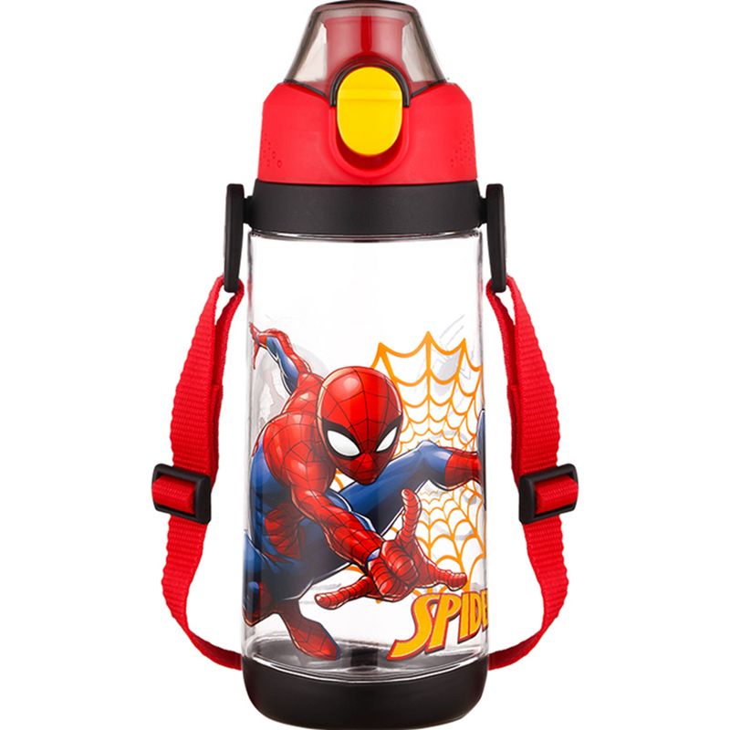 Bình nước Người Nhện Spider man dành cho bé kèm 2 kiểu nắp khác nhau