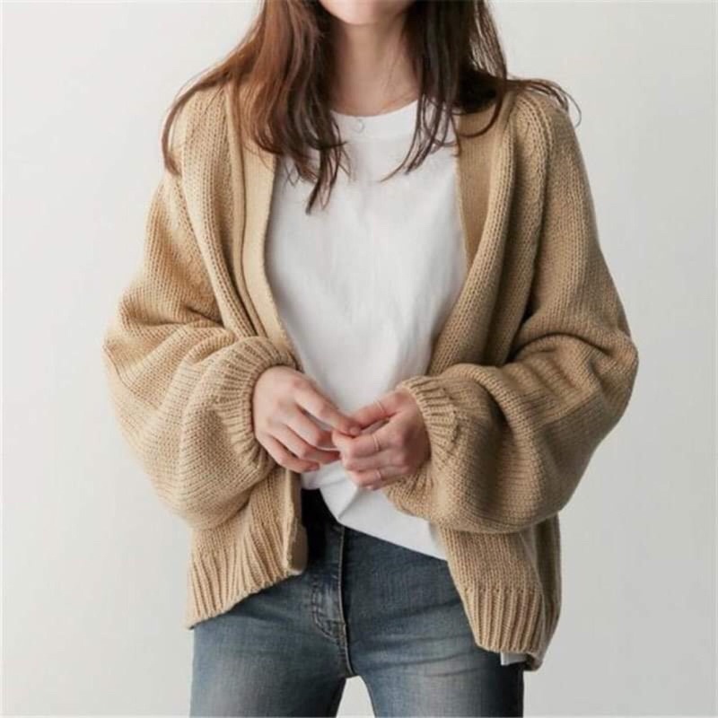 Áo khoác cadigan len dáng Hàn Quốc form rộng kl8095007
