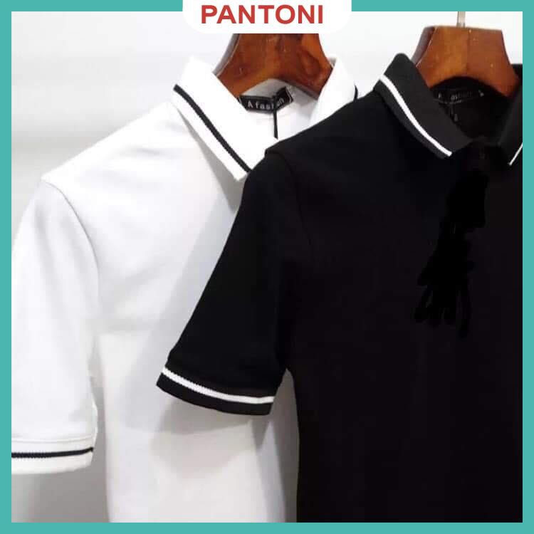 Áo phông nam ngắn tay cổ bẻ phối viền cao cấp : Kiểu dáng Hàn Quốc chất liệu cotton , co giãn 4 chiều(APKV) | BigBuy360 - bigbuy360.vn