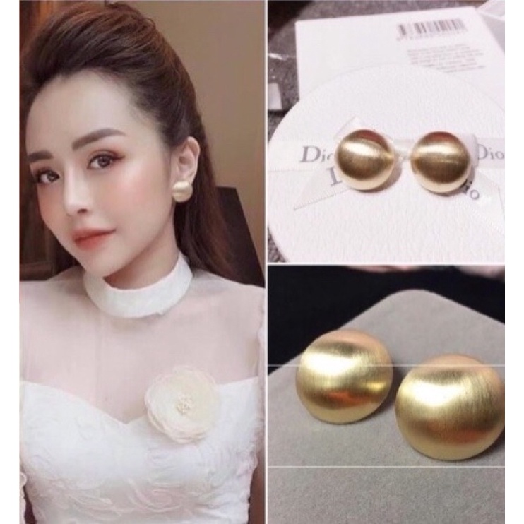 Bông tai tròn / khuyên tai tròn hót girl sang chảnh.2 màu vàng trắng