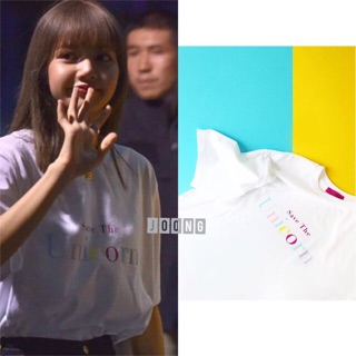 Áo phông save the unicorn của lisa blackpink